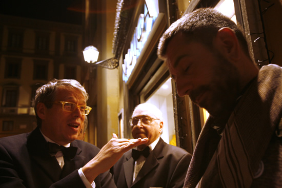 Bruno e Marco Perduca. Dietro, Paolo Di Bilio