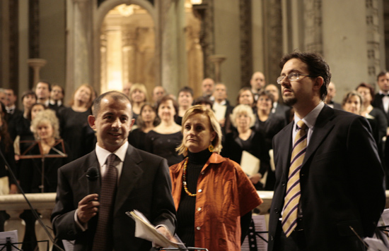 il presidente con la consigliera Angela e Dario Nardella